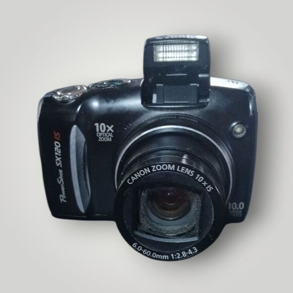 Canon PowerShot SX120 IS Digital Camera 10 MP 10x Zoom Tested No Memory Card - Picture 1 of 6